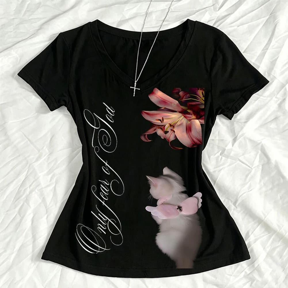 Grunge Clothes Y2k Tops Goth 90s Vintage Clothes for Women Graphic Tees Y2k Top Woman Clothing Emo Women's Clothing 2026 Trend