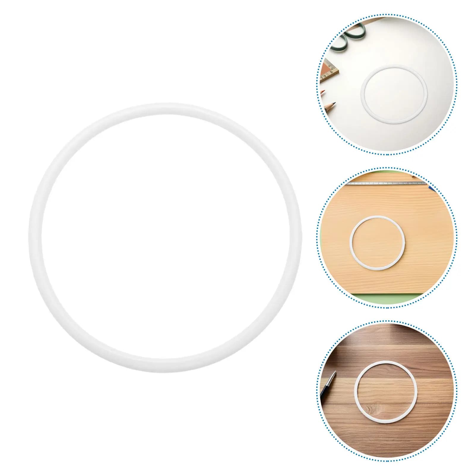 40Pcs Plastic Dreamcatcher Rings Wreath Hoop White 8.5cm DIY Craft Hoops Small Plastic Circles Dreamcatcher Materials