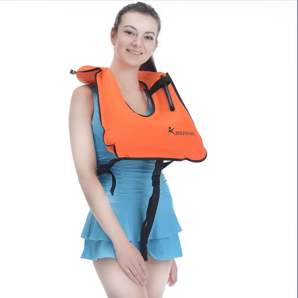 Inflatable Inflatable Swim Vest Outdoor Safety Lightweight Swimming Jackets Floating Adjustable Swim Life Saving Vest Men Women