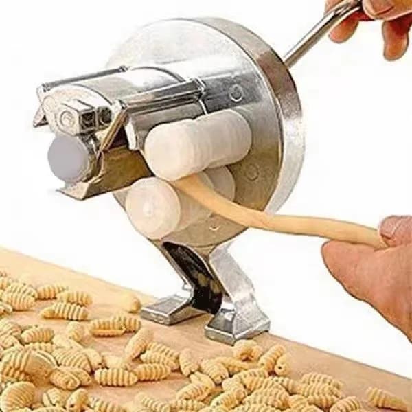 Macchina per pasta macaroni, pressa manuale per noodle, macchina per noodle vecchio stile, macchina per pasta per pasticceria a manovella