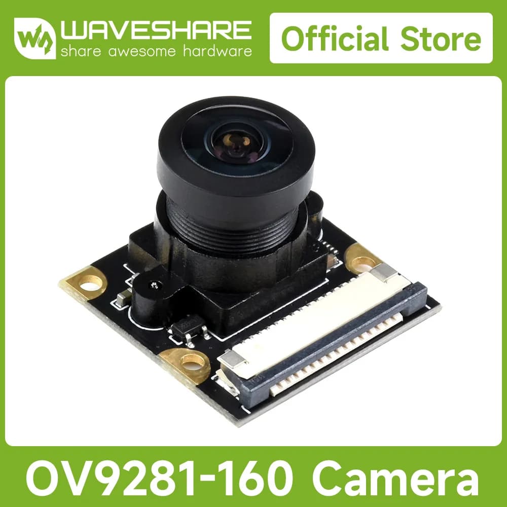 Waveshare OV9281-160 Mono Camera for Raspberry Pi, Global Shutter, 1MP for Raspberry Pi 4B/3B