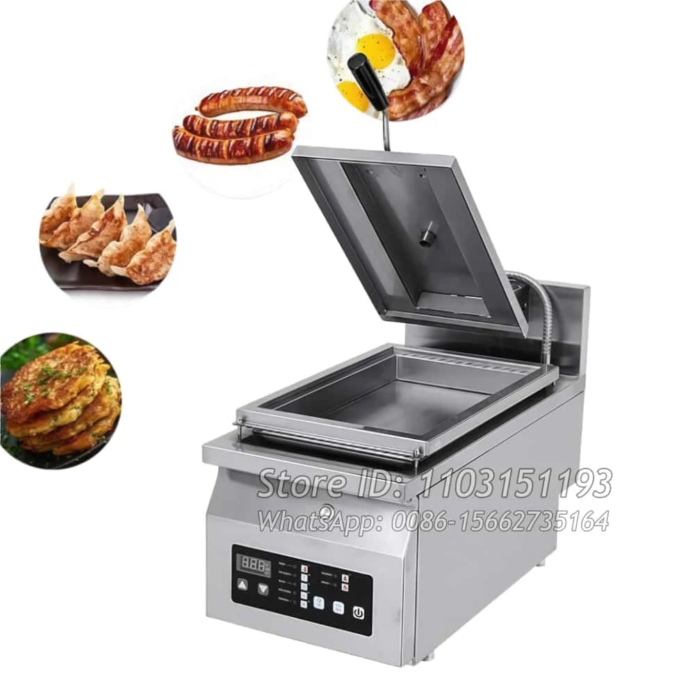 Automatic Pan Fried Dumpling Maker Non Stick Gyoza Frying Machine Fryer Cooker Machine Dumpling Electric Gyoza Fried Machine