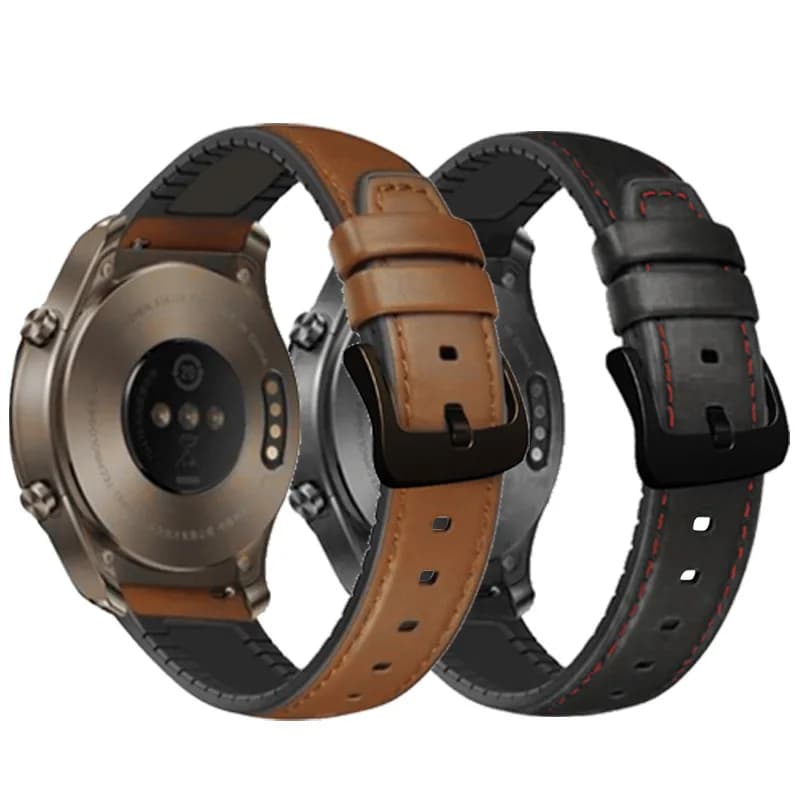 Cinturino in pelle siliconica da 22 mm per Huawei Watch GT 4 2 3 GT2 Pro Cinturini per orologi Bracciale Honor Magic 1 2 42 46mm GS Pro 3 ES Cinturino
