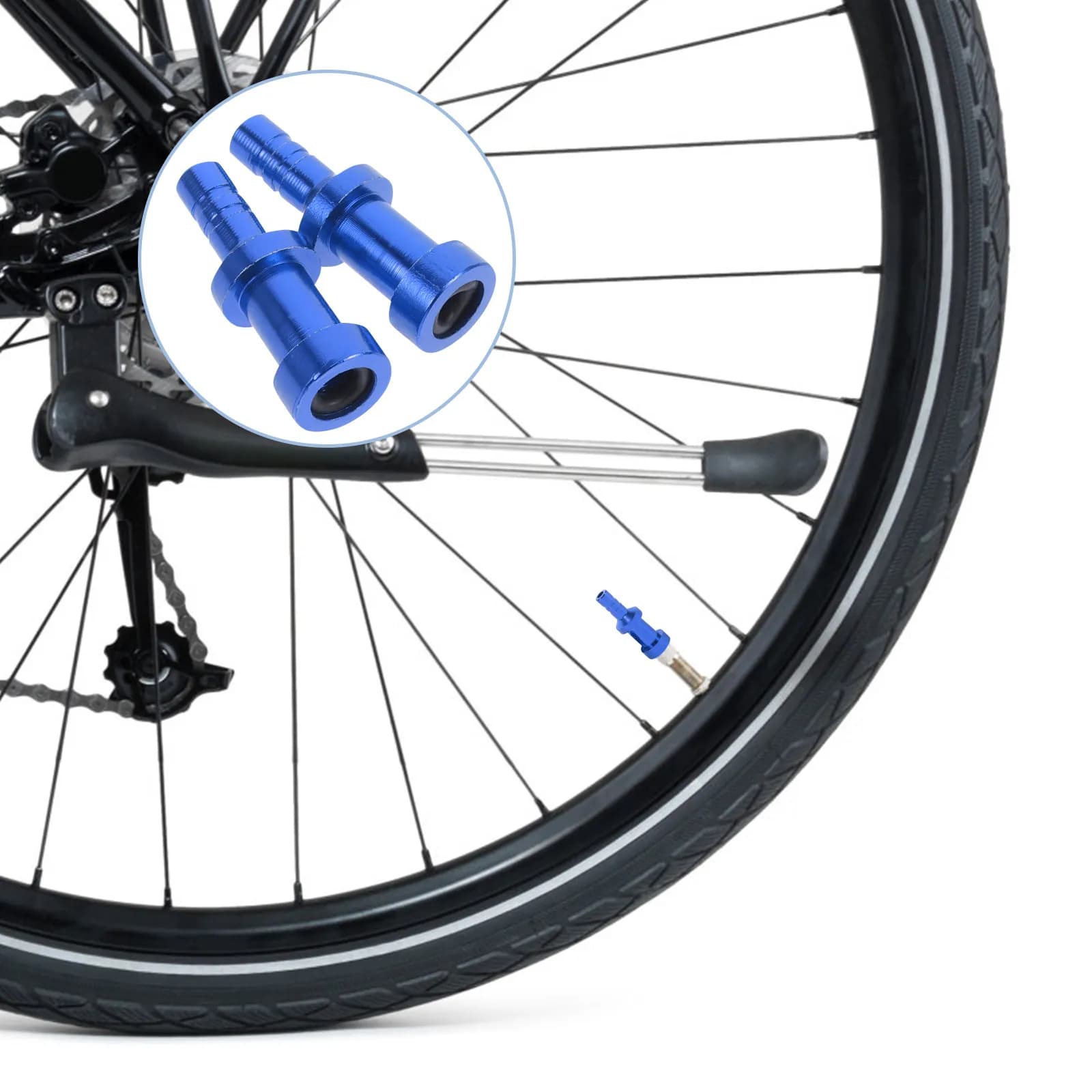 Bicycle Tire Valve Adapter 2 Pack Bike Air Nozzle Converter for Pump Inflation Repair Tool