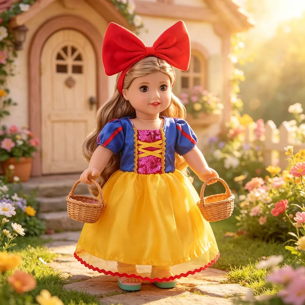 18 inch doll role-playing costume princess dress suitable for American style. Our era's 18 inch girl doll anime doll dress