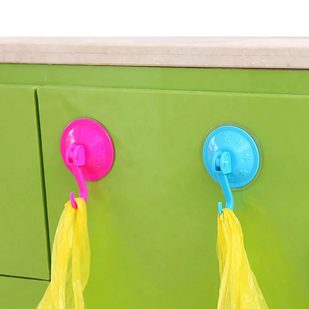 6 ganci a ventosa resistenti 180 ° Rotazione e forte adesione per borse, cappelli, asciugamani, accappatoi, doccia, bagno, cucina, ufficio, viaggi
