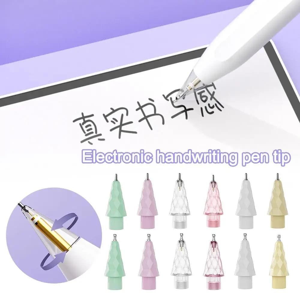 Punte di Ricambio Portatili Antigraffio e Antiurto per Penna Stilo, Compatibili con Apple Pencil