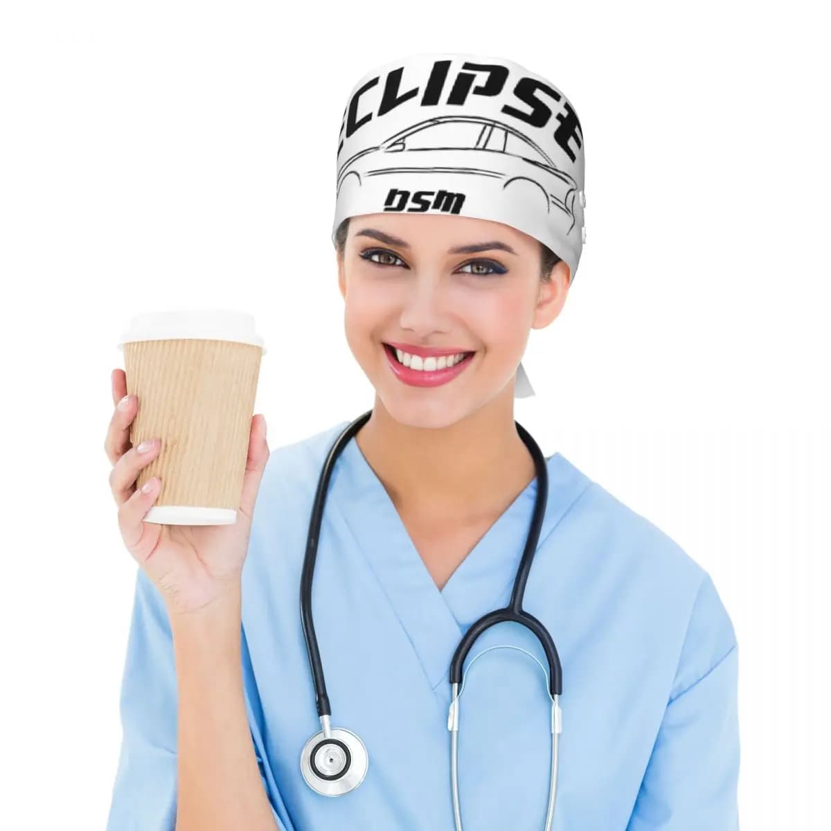1G Eclipse DSM Scrub Hat Doctor Working Surgical Cap Unisex Adjustable Nursing Caps for Dentist