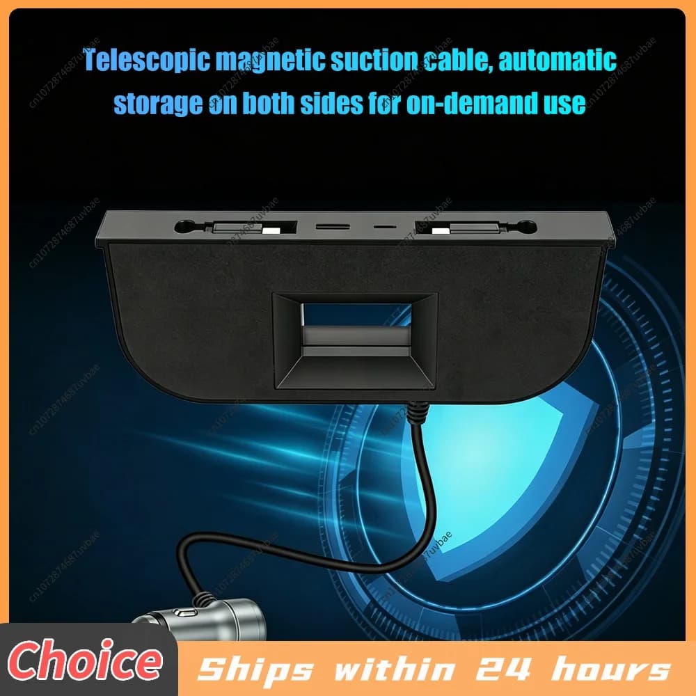 USB Hub for for Tesla ModelY/YL/3 4 in 1 Multi Port Fast Charger Docking Station Intelligent Charger Expansion Dock Accessories