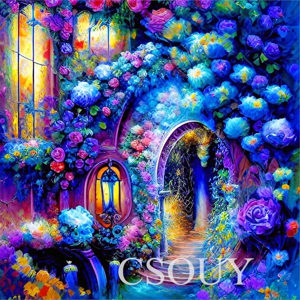 Fairy Dust Square Drills Crystal Full AB 5D Diy Diamond Painting Cross Stitch Flowers 5D Embroidery Mosaic Home Decor Needlework