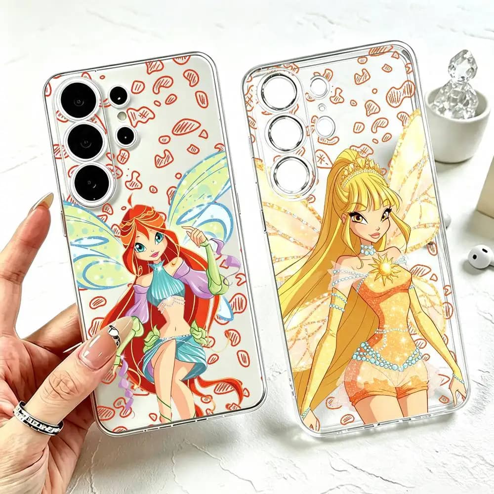 Girl For W-Winx Clubs Phone Case For Samsung S25,S24,S21,S22,S23,S30,Ultra,S20,Plus,Fe Transparent Cover