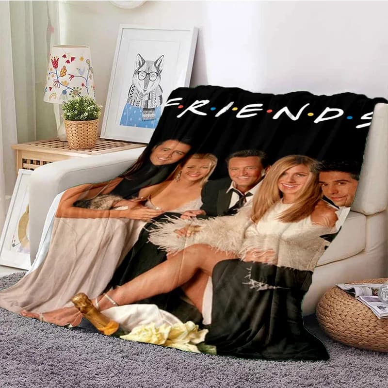 Accogliente personaggi dei film commedia F-Friends Coperta di flanella per letti Decorazione della stanza Picnic - Coperta regalo personalizzabile