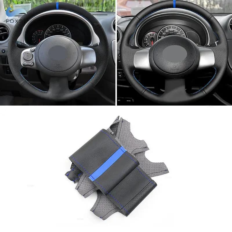 For Nissan Versa 2011-2013 Sunny 2012-2014 March 2010-2015 Trecce di mano Interni auto in pelle traforata Trim