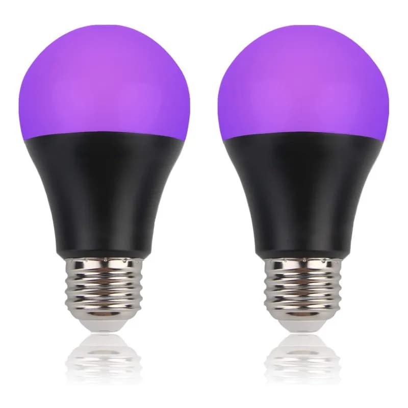 Lampadine nere 9W LED UV Blacklight 395-400nm per Blacklight Glow in The Dark Body Paint Poster fluorescente Lampada al neon