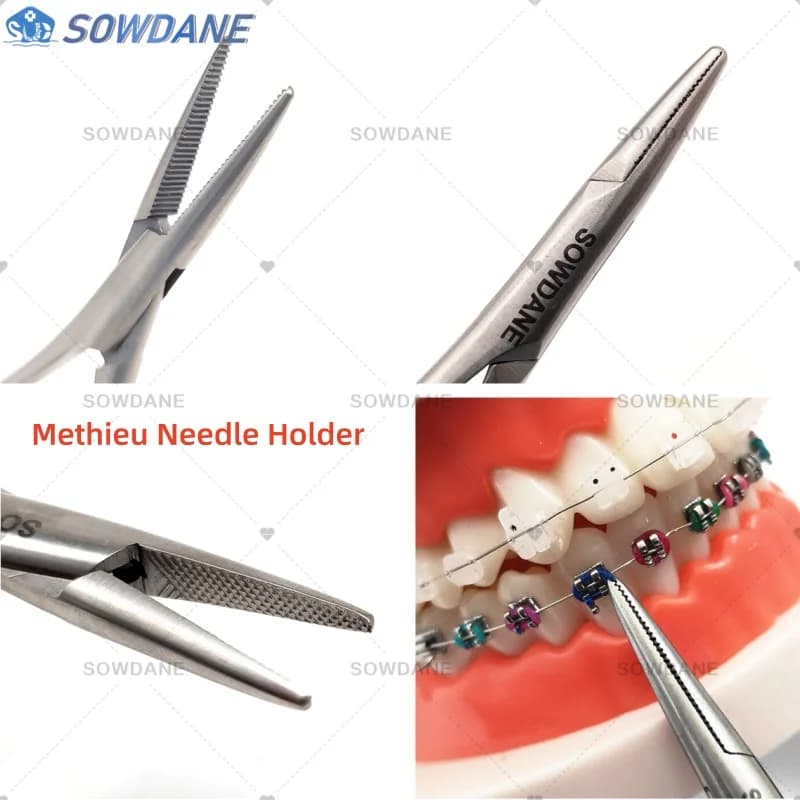 Dentale Ortho Mathieu Needle Holder Tie 14 cm Tie Holder Tool for Teeth Whitening