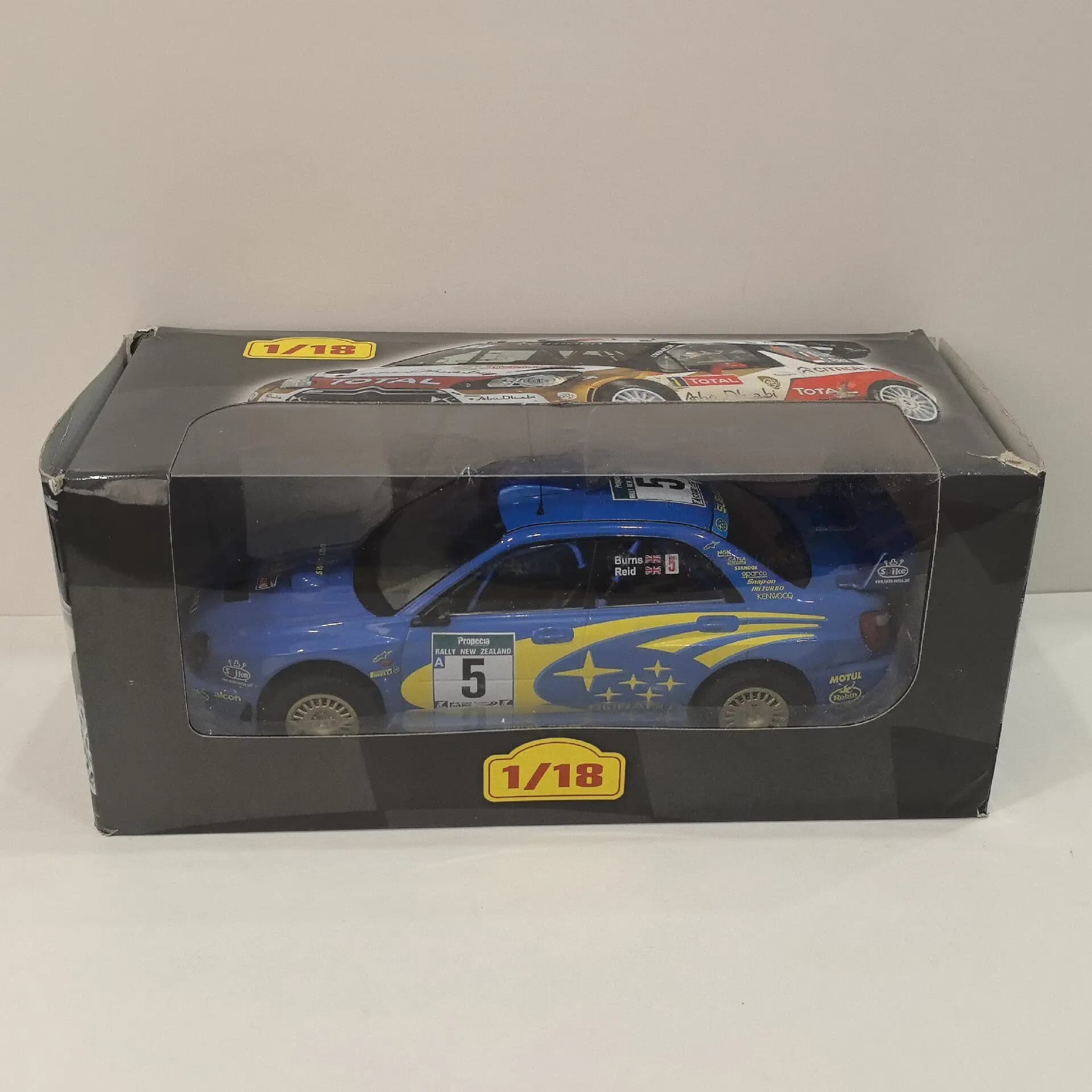 Box Old Diecast IXO 1/18 Scale SUBARU Impreza #5 G8F4 Alloy Car Model