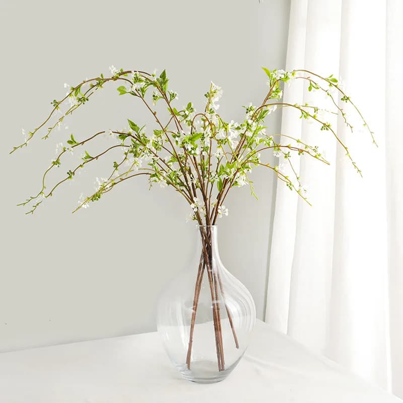 1 PCS Artificial Plastic Fontanesia Green Plant Leaves Home Decor Garden Decoration Gift F892