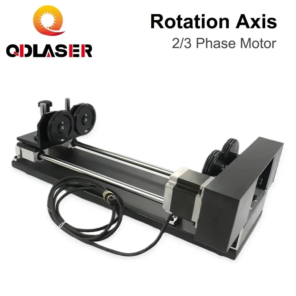 QDLASER Accessori per incisione rotativa laser Motori passo-passo con rulli per macchina per incisione e taglio laser Co2 Modello A