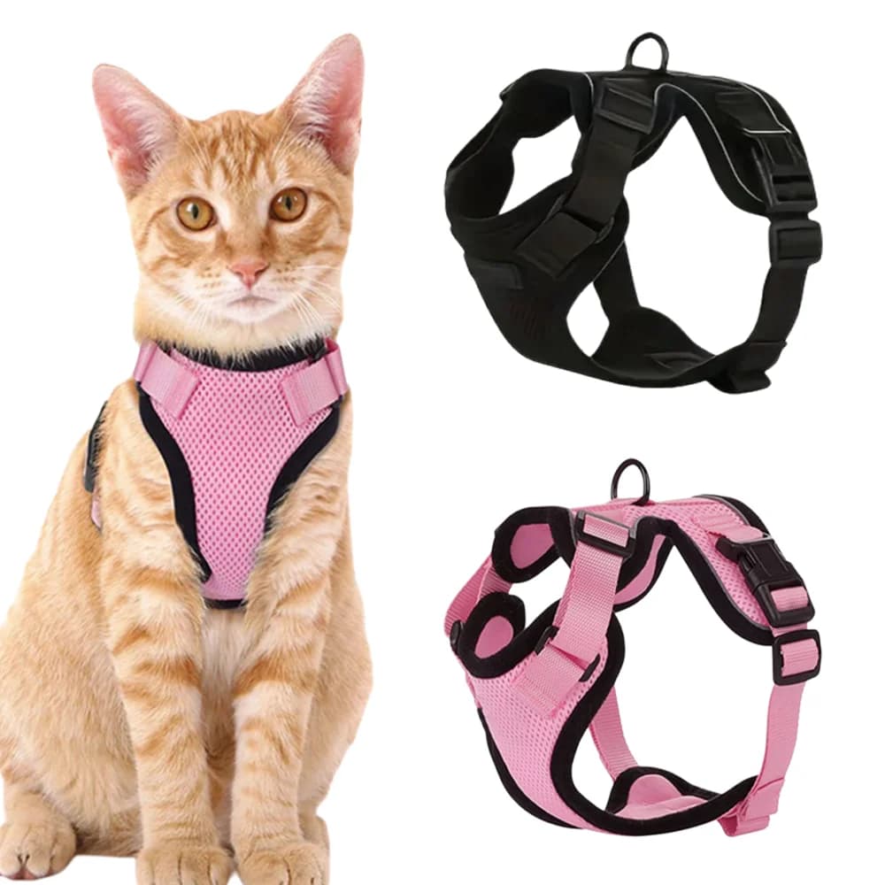 Pettorina Traspirante per Gatti, Imbracatura Anti-Fuga Regolabile per Passeggiate, Gilet Estivo Ultra-Sottile per Animali Domestici, 1 Pezzo