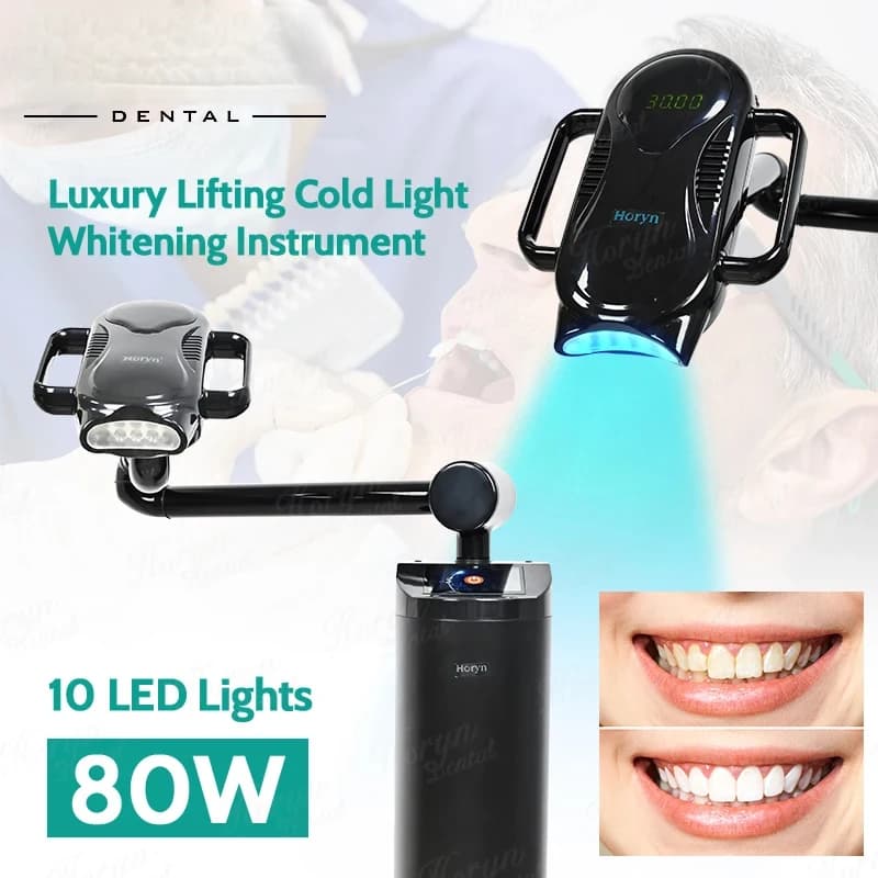 Lampada a Luce Fredda Dentale da 80W con Schermo Touch, Dispositivo per Sbiancamento Dentale, Acceleratore di Sbiancamento con Luce LED Blu