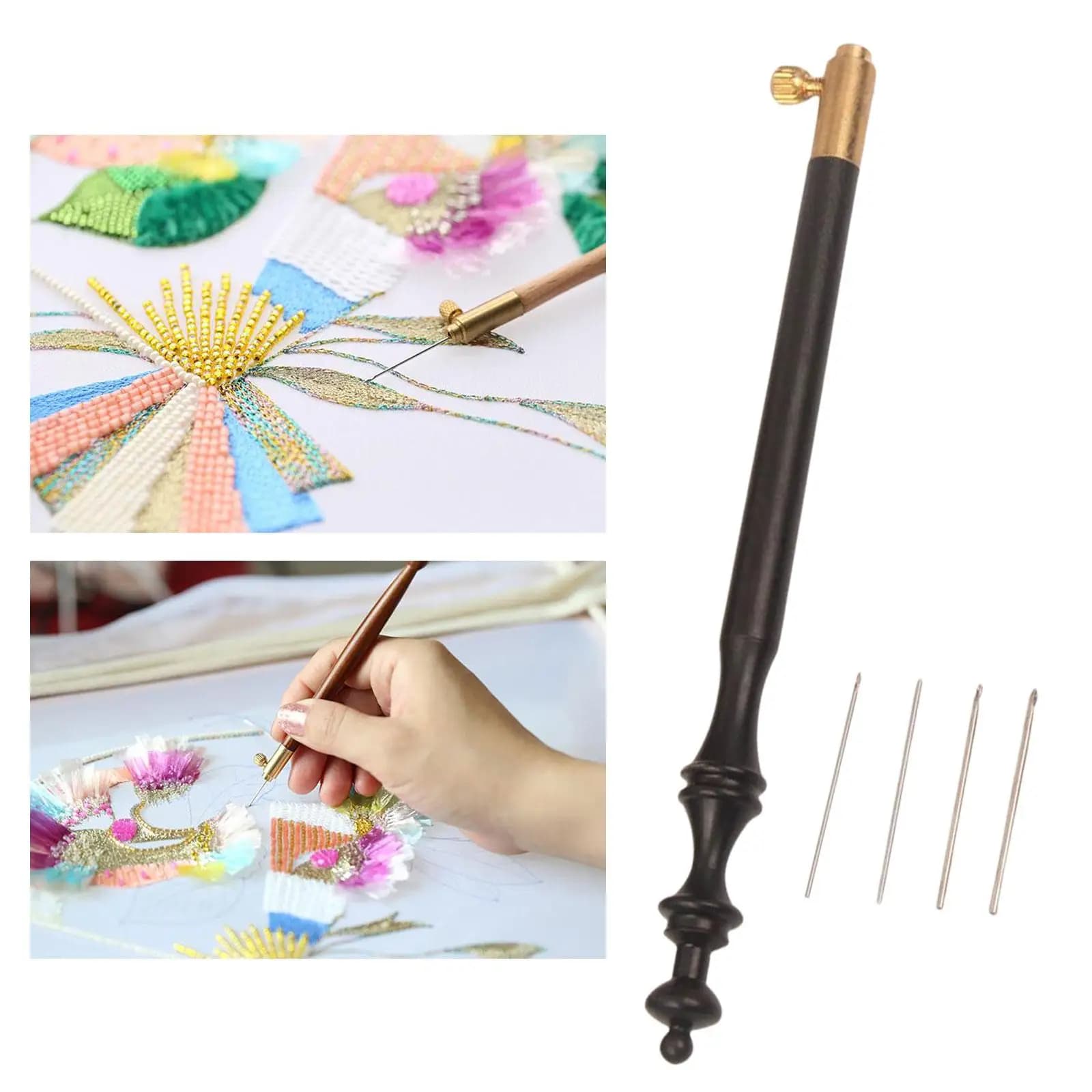 Crochet Accessories Set Wooden Handle Hook Kit for Knitting Projects and DIY Craft Beginners