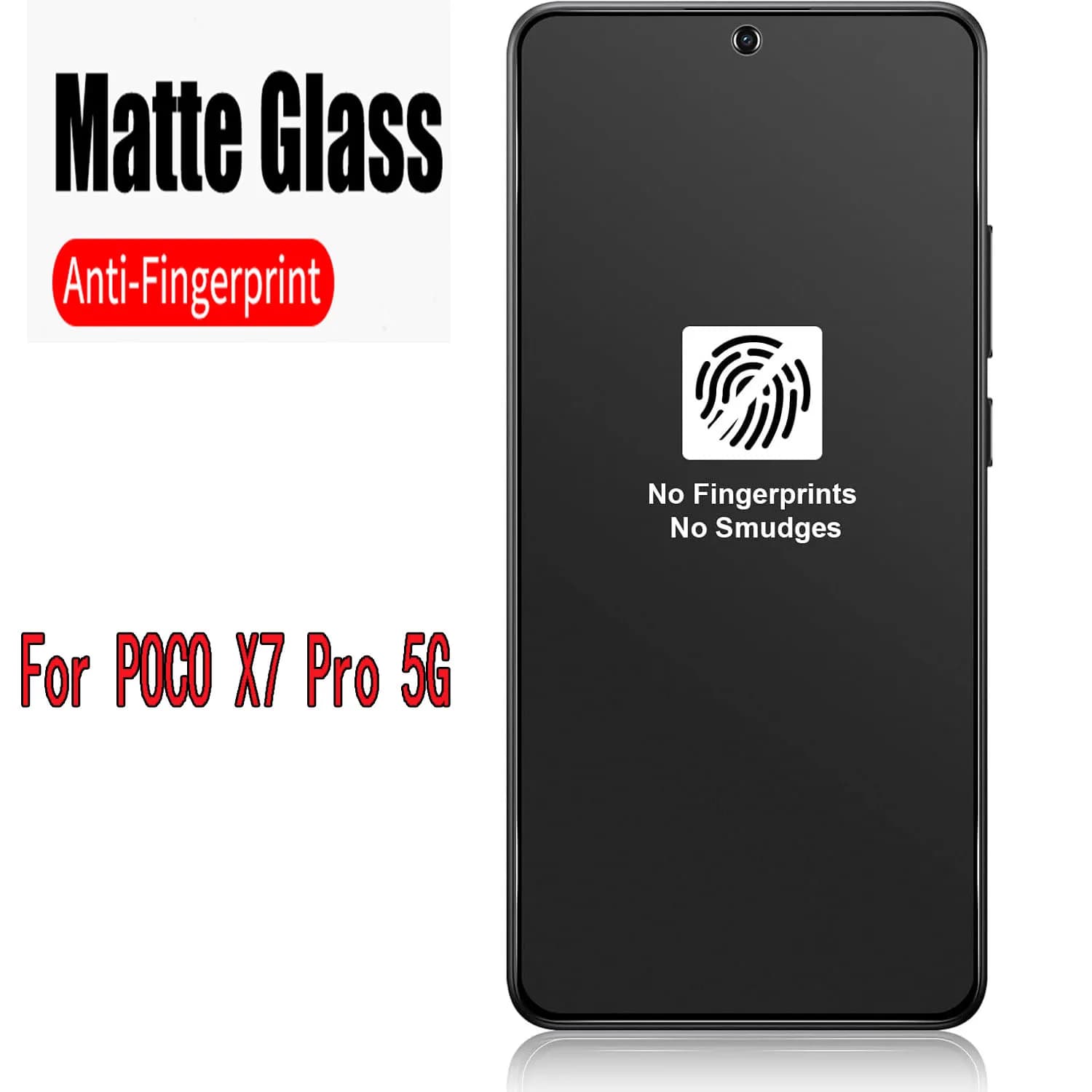 Vetro temperato opaco da 2/4 pezzi per Xiaomi POCO X6 Pro/X7 Pro 5G Vetro proteggi schermo