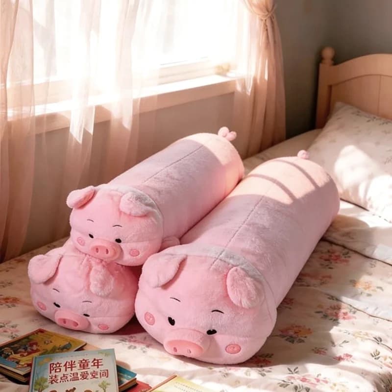 80-120cm Giant Lovely Soft Long Pig Plush Toy Doll Sleeping Pillow Stuffed Pet Doll Baby Long Piggy Sleep Pillow Accompany Gift