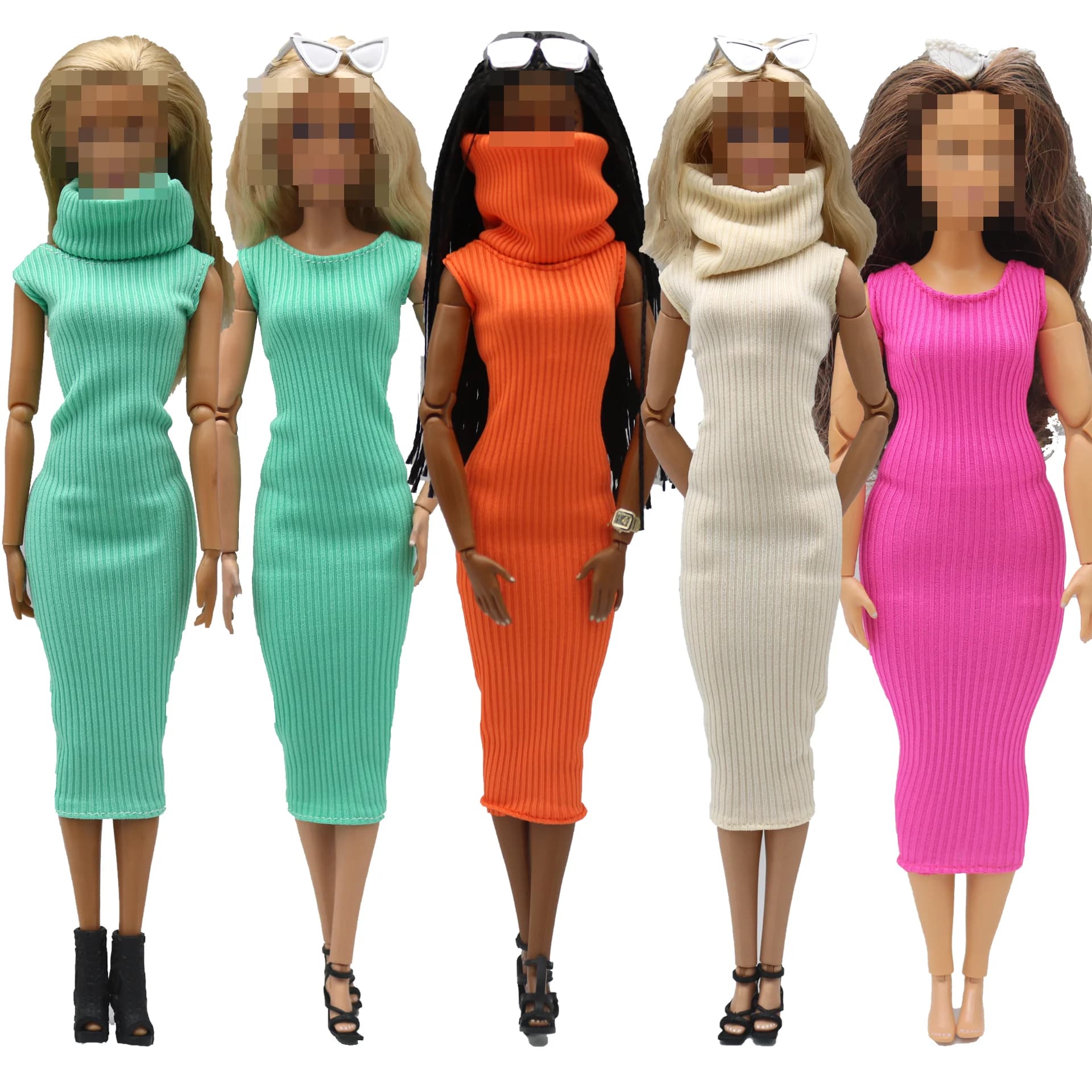 Nuovo set di abiti elasticizzati con copertura per sciarpa da 30cm 1/6 accessori per l'abbigliamento quotidiano vestiti per bambola barbie