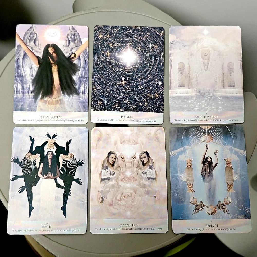 Salt Water Oracle Deck 10.4*7.3cm 55 Pcs Oracle Cards Help Clarify The World Around You Through A Deeper Perspective