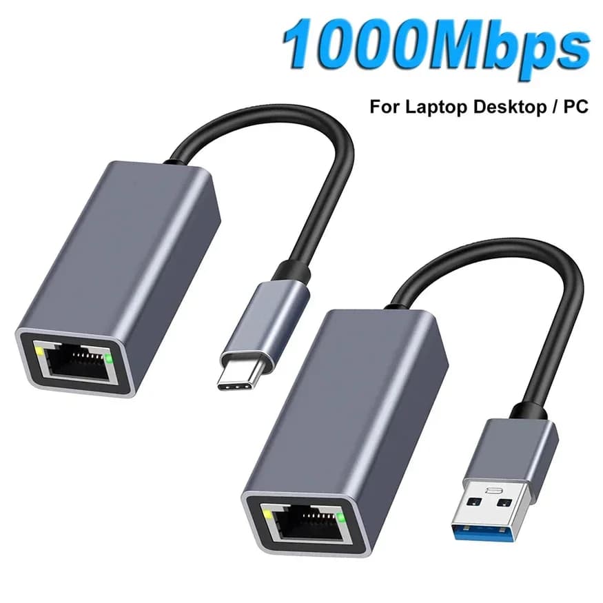 USB Type C 1000Mbps USB 3.0 RJ45 Network adapter for MacBook PC Windows XP 7 8 10 Android USB LAN Internet Cable