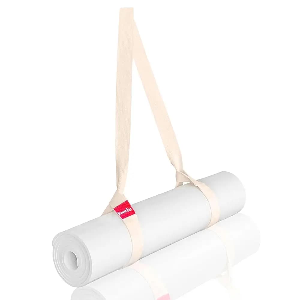 Cinghie per Tappetini Yoga 2 in 1 - Cotone - Cinghie regolabili antiscivolo per yoga, pilates, stretching, per il trasporto di tappetini