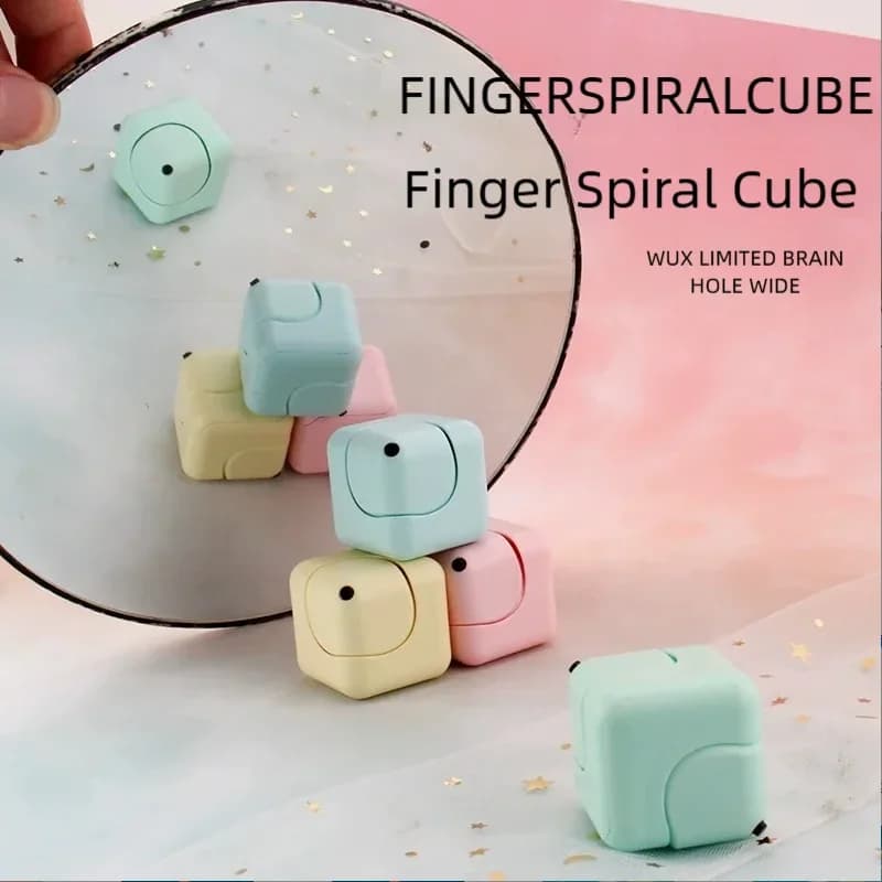 Fidget Spinner Antistress, Cubo Magico, Giocattolo Intelligente per le Dita, Mini Blocco a Forma di Dado Quadrato, Gioco Educativo Portatile