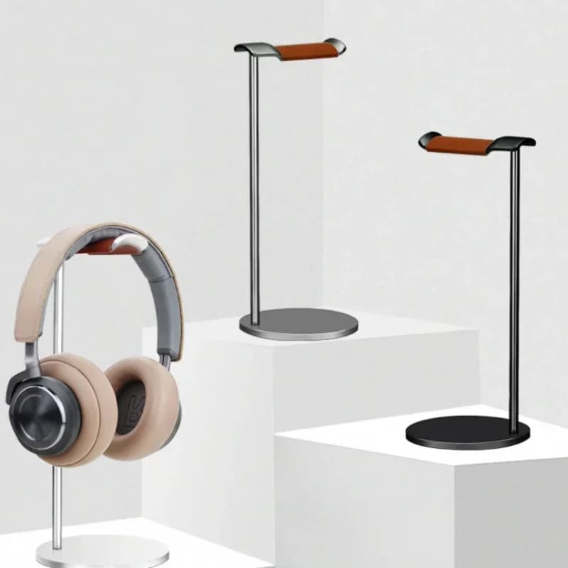 Supporto per Cuffie in Lega di Alluminio Curvo, Universale per Cuffie da Gaming, con Base Robusta, Appendi Cuffie da Scrivania
