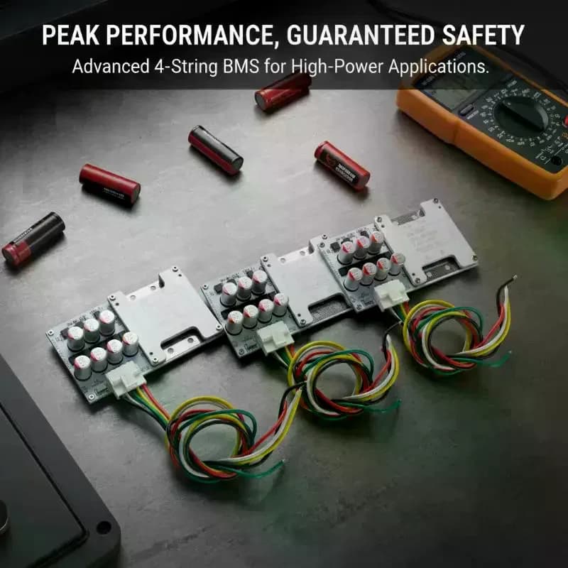 1 pz. Scheda di protezione batteria al litio LiFePO4 12V 100A 4S con BMS a bilanciamento attivo e equalizzatore 8A per avviamento moto/auto e inverter