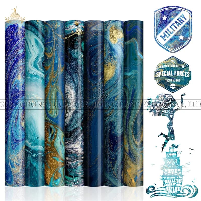 Lucky Goddness infusibile inchiostro a trasferimento 7 fogli 12x12in marmo infusibile carta a sublimazione per tazza sottobicchiere borsa di tela Pet vinile