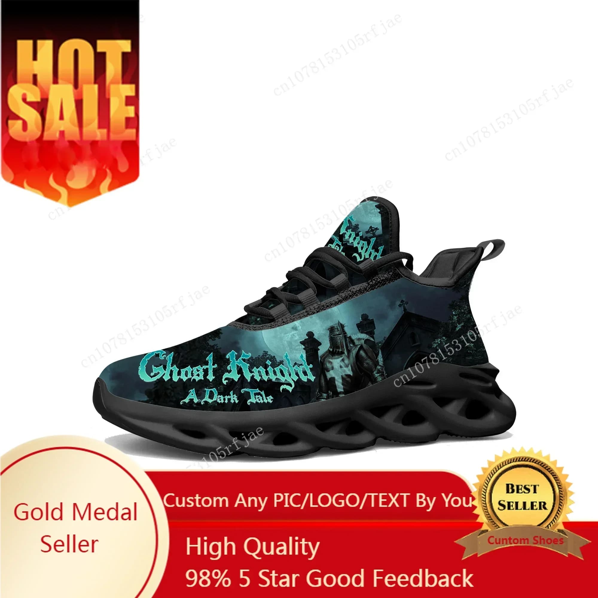Scarpe da ginnastica Hot Cartoon Game Ghost Knight, scarpe da corsa sportive da uomo e da donna, scarpe con lacci su misura