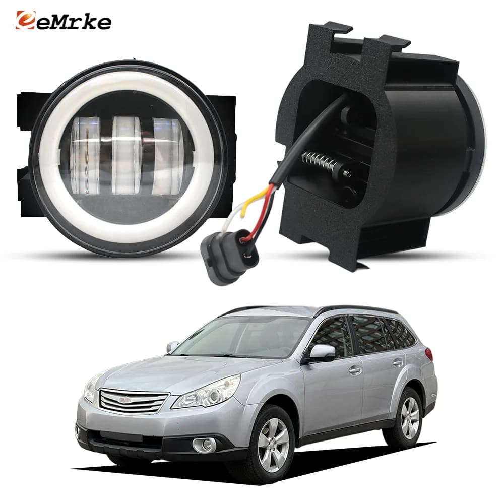 Kit di Aggiornamento Fari Fendinebbia LED per Subaru Outback 2010-2012, 30W con Indicatore di Direzione Giallo e Anello DRL Bianco