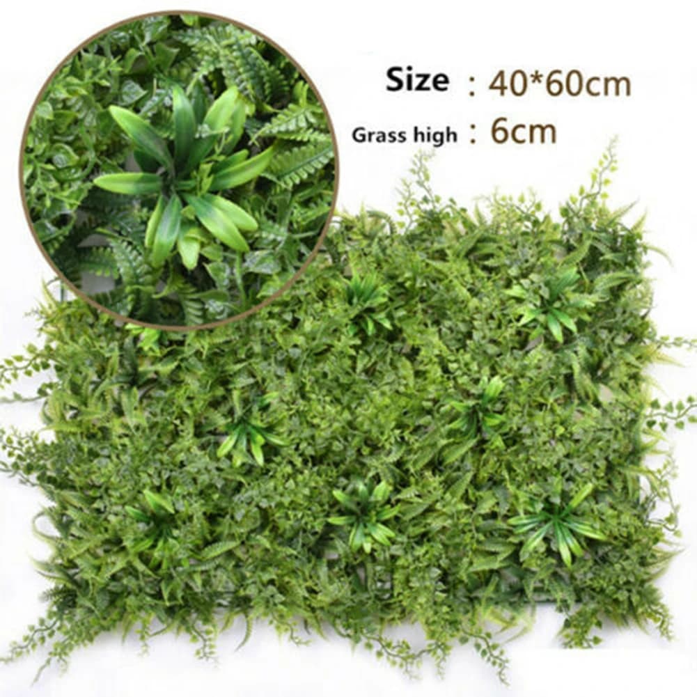 60X40CM Artificial Green Wall Landscape Home Garden Jungle Decoration Super Plants Plastic Lawn Plant Hanging Grass Wall Panels