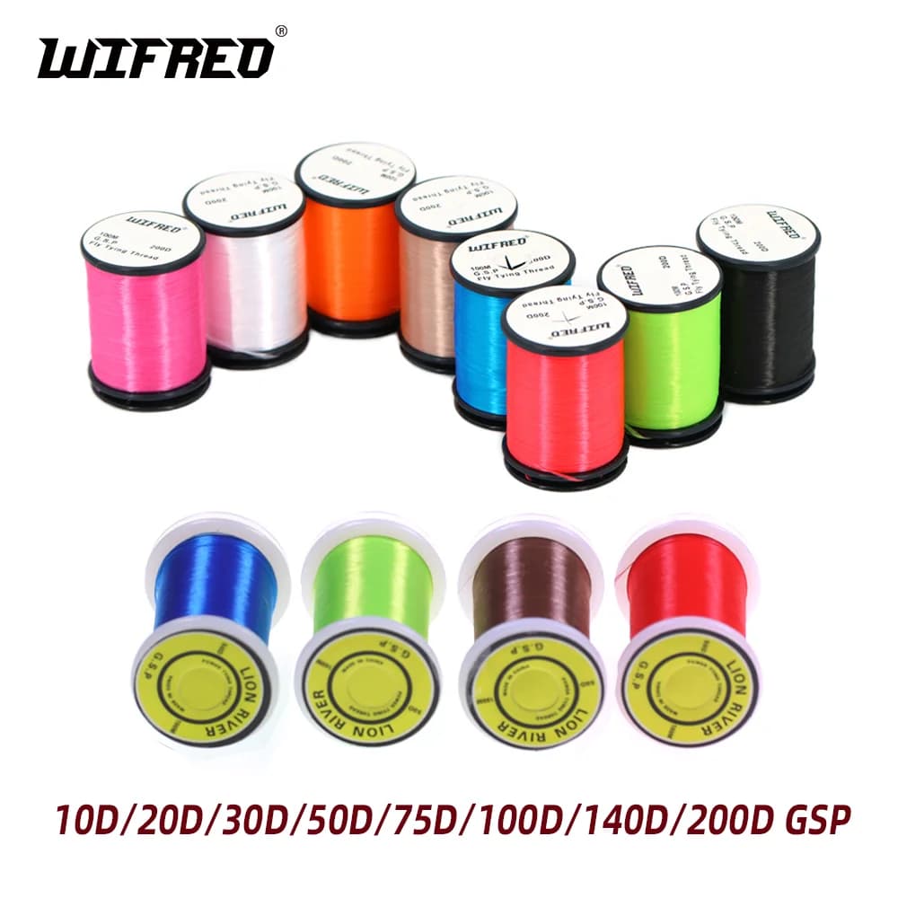 Wifreo 10D/20D/30D/50D/75D/100D/140D/200D GSP Filo interdentale in polietilene ad alta resistenza Materiale per legare mosche per ninfi mosche a secco/bagnato