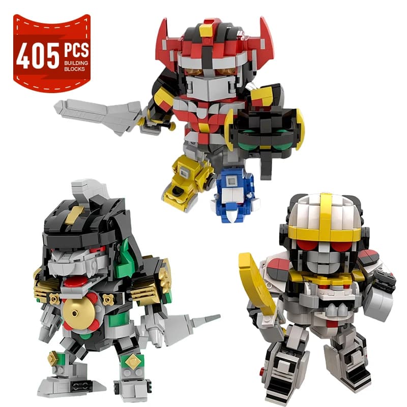 MOC Mighty Morphined Power-Rangersed Robot Model Building Block Dinosaur Anime Action Figures assemblare mattoni giocattoli regali