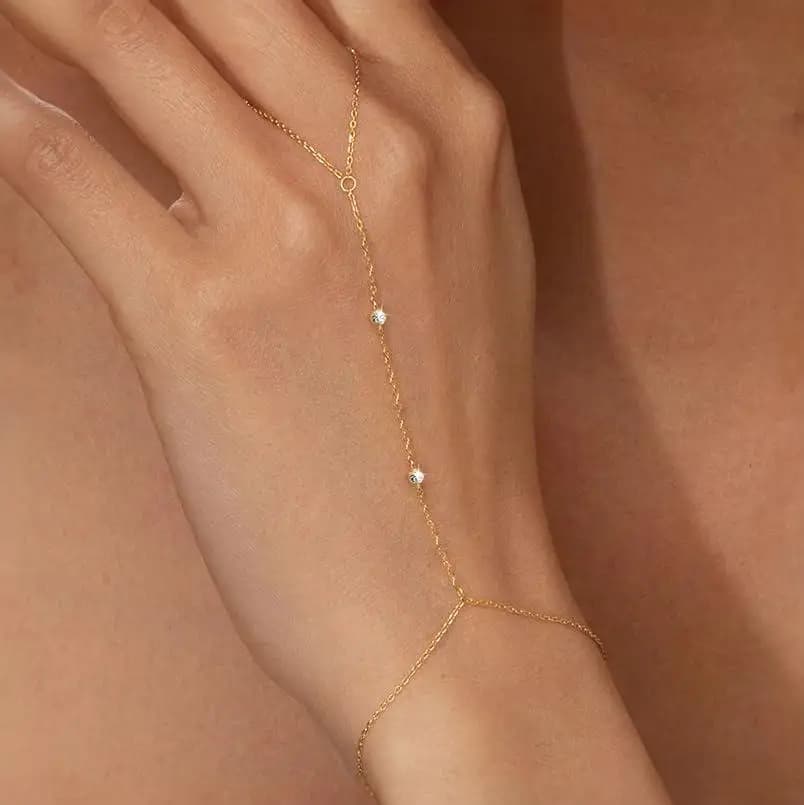Gold Plated Bracelets for Women Jewelry Sets Copper Trendy Thin Dainty Stackable Cuban Link Papercli