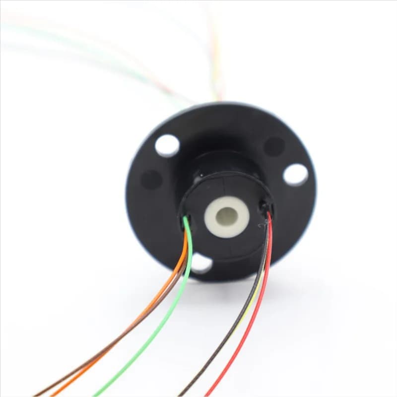 AS60-Unlimited Rotary Connector 6CH 2A Hole 5Mm Through Bore Slip Ring Collector Ring Joint Conductive