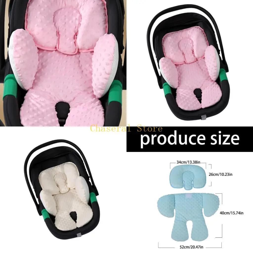 E7CE Cuscino per seggiolino auto design 2 in 1 Inserto per carrozzina morbido e traspirante per sicurezza dei bambini nei e