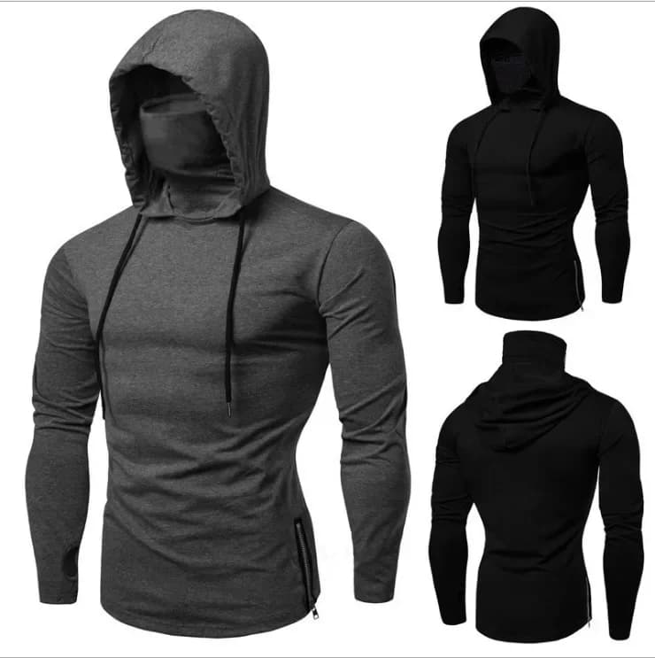 Sweatshirts Men Hoodies Full Sleeve Casual Regular Tops Solid Sweatshirt Zipper Simple Drawstring Top Slim Fit Autumn 2024