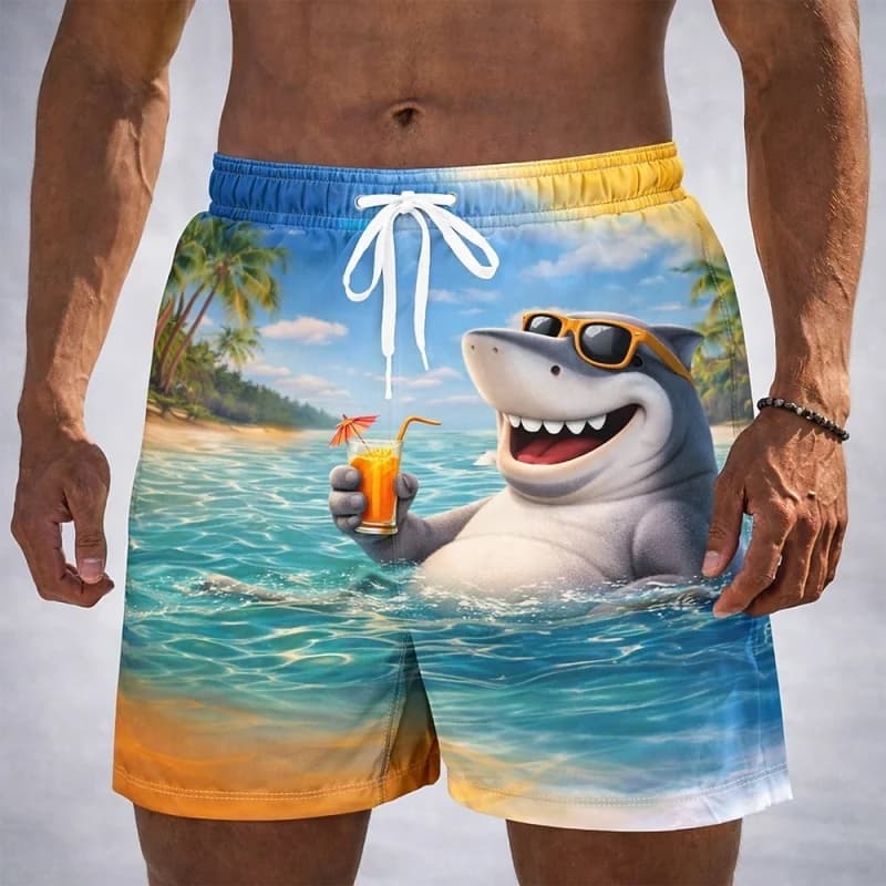 Divertenti pantaloncini da bagno con grafica di animali per le vacanze, per uomo, casual, con stampa 3D, pantaloncini corti estivi, costume da bagno Hawaii Surf, pantaloncini da spiaggia
