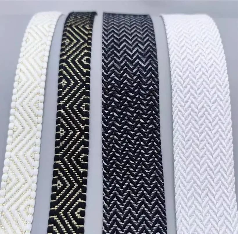 Morbido filo d'oro fettuccia di cotone nastro sottile cinghie per cucire per borsa tracolla fascia per abbigliamento accessori per cucire, vendita a misura