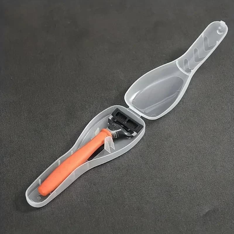 1 Piece Transparent Case for Razor, Portable, Dustproof, Lightweight, Safe, Travel, Protective Organizer for Shaver