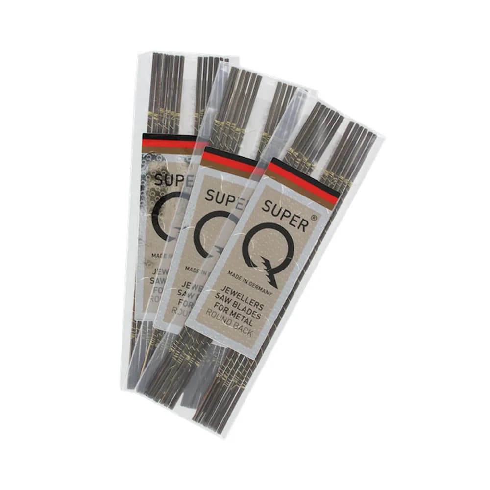 NIQUA SUPER Q 130mm Lame per sega per gioielli Fatte tedesche 144 pezzi/pacco Ultra-affilate e flessibili per piercing di precisione Goldsmithing
