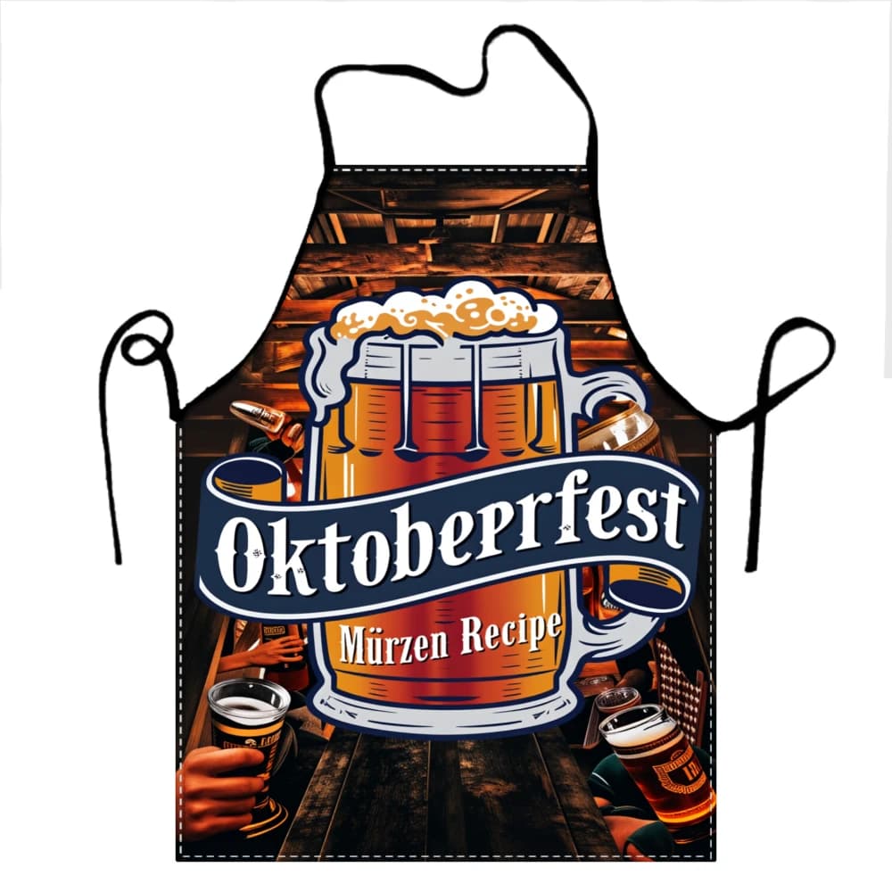 Grembiule Oktoberfest con design a forma di boccale di birra, tema ricettuale Muerzen per eventi di festival della birra e barbecue