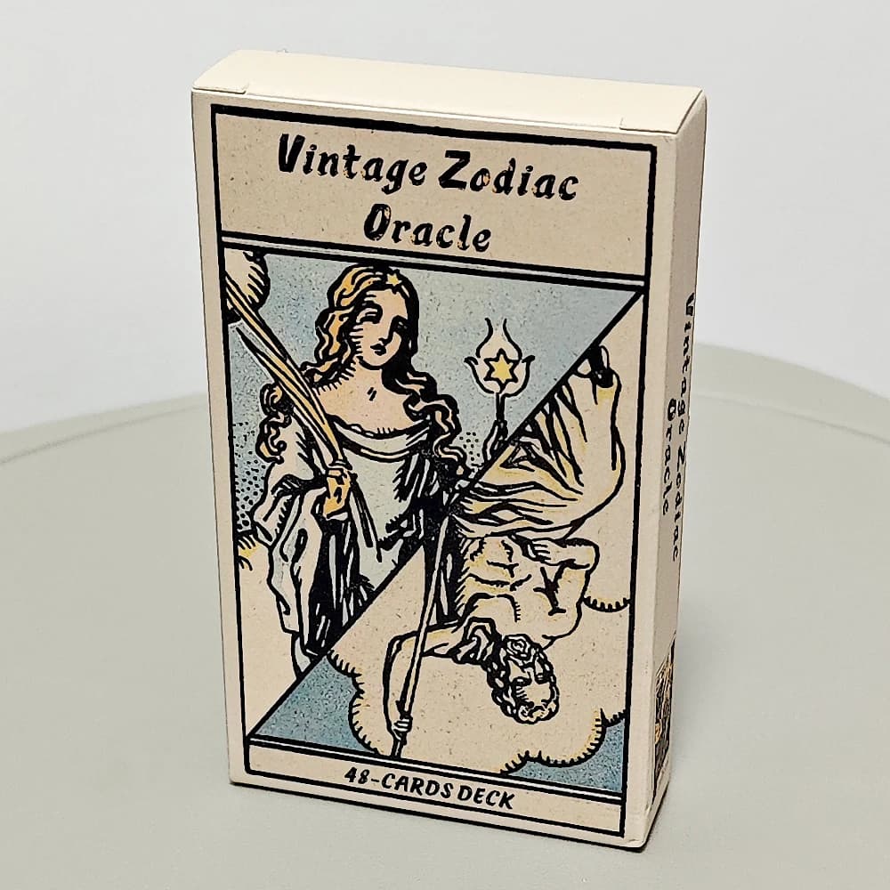 Mazzo di carte dei tarocchi zodiacali astrologici da 10,3 * 6 cm, carte dei tarocchi "Le Tarot Astologique" 48 carte Oracle
